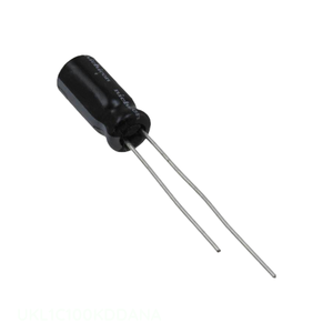 Distribuidor Autorizado: Condensador CAP ALUM 10UF 10% 16V RADIAL TH 10 uF de Montaje a Través de Orificio UKL1C100KDDANA - Product Image 1