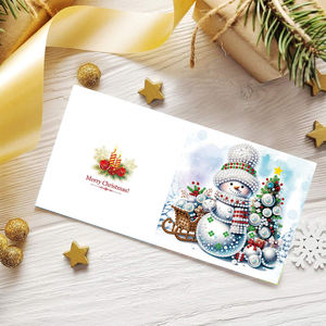 Cooleve 5D kim cương thêu Kit handmade giáng sinh giấy DIY thiệp chúc mừng bưu thiếp bán buôn giáng sinh thẻ Kit - Product Image 2