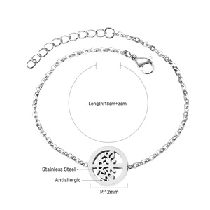 Pulsera de Acero Inoxidable Chapada en Oro con Dije de Ojo de la Suerte y Corazón Sencillo, Envío Rápido - Product Image 3