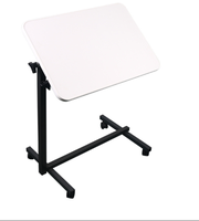Table de chevet médicale réglable avec roulettes