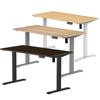 Bureau d'ordinateur ergonomique moderne, table de travail électrique à hauteur réglable avec moteur unique