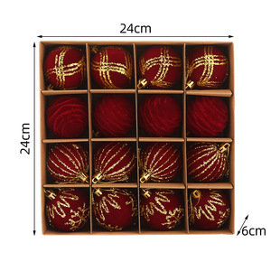 Adornos Navideños para Colgar en la Ventana, Bolas de PVC con Recubrimiento Flocado, Decoración Festiva para Árbol de Navidad, Bolas Pintadas - Product Image 4