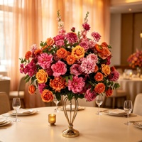 Realistische Seiden-Kunstblumen-Rosen-Tischdekoration für Hochzeiten, Events, Partys, Hintergrund-Dekoration, Empfangs-Blumenball