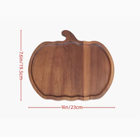 Plateau en bois élégant en forme de citrouille, accessoire de cuisine, plateau décoratif à surface lisse, adapté pour Halloween, Noël