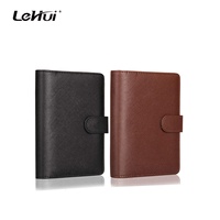 Agenda classeur en cuir noir, bloc-notes, classeur, reliure à la main, 100 Pages, 8.5 pouces, feuilles mobiles, pour planificateur hebdomadaire, Agenda, classeur