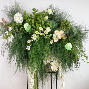 ใบเฟิร์นอะสปาร์กัสประดิษฐ์แบบขายส่ง กิ่งใบไม้แขวนตกแต่งได้ งอได้ สำหรับตกแต่งซุ้มงานแต่งงาน ธีมป่า - Product Image 2