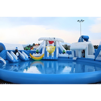 Toboggan gonflable en PVC sur mesure pour piscine et parcs aquatiques, toboggan pour petit parc aquatique