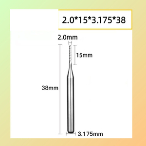 Fresa de Carburo Sólido con Dientes de Maíz de 3.175mm para Router CNC, para PCB, Fibra de Carbono y Tablero Epoxi - Product Image 6