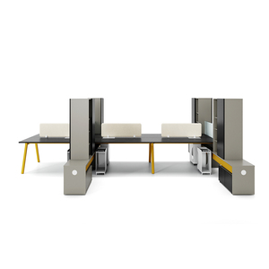 Văn phòng thường vụ nhân viên Bàn đồ nội thất chân 6 chỗ ngồi văn phòng bàn làm việc bàn chiều cao bàn - Product Image 3