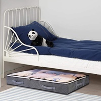 Sacs de rangement pliables en tissu non tissé de 75 L pour literie et vêtements, organisateur transparent sous le lit, type armoire, pour salon et garage
