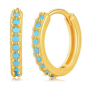 2025 nouveau gros haute qualité 18k plaqué or médaillon coloré Zircon mode bijoux cerceau coeur boucles d'oreilles pour les femmes prêt à expédier - Product Image 5