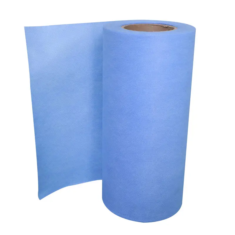 Satın mavi 25gsm 45 gsm ss spunbond pp dokuma olmayan kumaş pp hammadde yüz malzemesi nonwoven