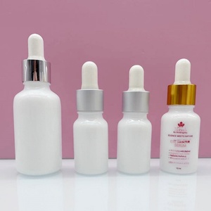 White Ceramic Glass <b>Dropper</b> <b>Bottle</b> 15ml 30ml Essential Oil Pipette Elegant Glass <b>Bottles</b> for Oils - Product Image 3