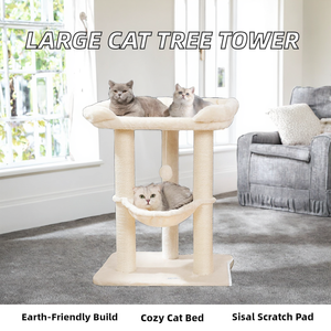 Árbol para Gatos Grande y Clásico, Ecológico, para Gatos Maine Coon de Interior, Material de Papel, Rascador de Sisal, Cama Suave, Cartón - Product Image 2