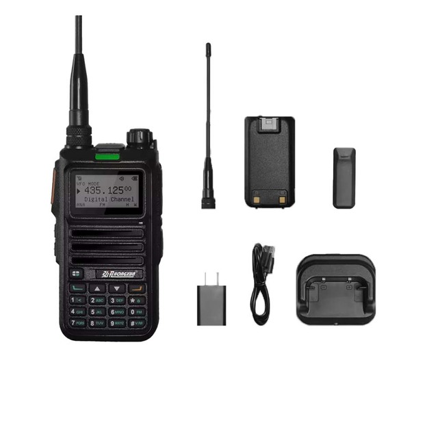HX UV4R DMR Handheld Walkie Talkie Dual Mode Analog Digital 1024 Channels IP68 Waterproof 5W 0-15KM Dual Time Slot Ham for