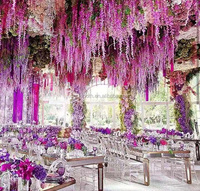 Dekorasi Pernikahan Bunga Gantung Wisteria Buatan Murah