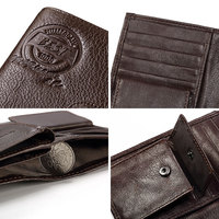 Portefeuille de voyage en cuir véritable personnalisé, anti-RFID, pour cartes de crédit et documents, vente en gros