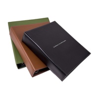Carpeta de anillas de cuero, cuaderno de tapa dura, fabricante