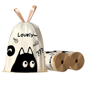 Drawstring Cartoon Trash <b>Bags</b> 8L 12L 15L <b>20L</b> Thickened For Home Kitchen Use - Product Image 3