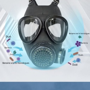AmpsafeX JG06 Disposable Silicone Full <b>Face</b> Respirator Mask Catalyst Filter Chlorine Protection High Visibility Chemical Gas - Product Image 4