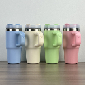 Personalized 14oz Double Walled 304 Stainless Steel Kids Tumbler with Handle Cute Mini Coffee Mug <b>Cup</b> for <b>Cold</b> Drinks Home Garde - Product Image 3