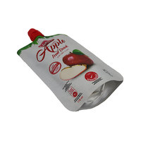 Op maat gemaakte, gestanste, staande verpakking voor vloeistoffen met gravureprint en uitgietmond voor druivensap & fruitpuree