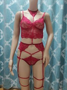 Nouvelles idées de produits 2023 Babydoll Femmes Ensemble de lingerie avec jarretière - Product Image 5