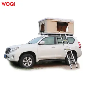 WOQI Camping OEM awning Living Space Rainproof 4 Person hard shell SUV roof top tent