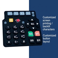 Teclado de ordenador de goma de silicona impermeable personalizable teclas de tacto suave y teclado de interruptor de membrana plegable producto OEM