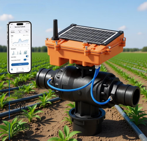 Vanne à boisseau sphérique électrique intelligente sans fil 4G LORA à énergie solaire pour le contrôle à distance de l'eau dans l'agriculture à grande échelle - Product Image 2