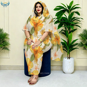 Tissu textile floral imprimé numérique personnalisé pour femmes soudanaises Persi Japan, voile suisse Diana London Dress - Product Image 2