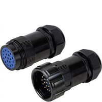 Connecteur Socapex 19 broches à montage sur panneau, plaqué or, étanche, mâle/femelle, IP67, prise électrique, alimentation pour éclairage de scène