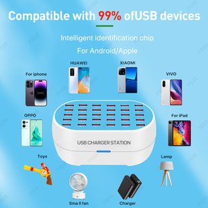 <span class=keywords><strong>Chargeur</strong></span> USB 3D EONLINE 12/18/24/30 ports 160W, station de charge rapide universelle murale et de bureau pour téléphone portable, adaptateur secteur - Product Image 6