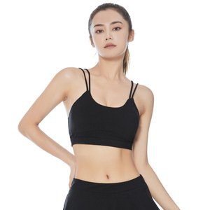 Logo Kustom Yoga Berpori Ramah Kulit 2 Potong Bra Olahraga dan Mini Pickleball Rok Tenis Set Pinggang Tinggi dengan Kantong - Product Image 2