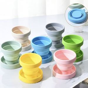 Portable 150ml BPA Free Heat-Resistant Silicone Collapsible Travel Mug Foldable Leakproof Reusable Water <b>Bottle</b> <b>for</b> Outdoor - Product Image 5