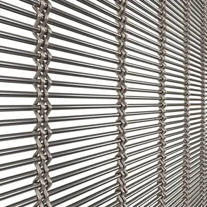 Externe Architecturale Kabelstaaf Decoratief Gaas Gebruikt Voor Metalen Draperieën Muurlijn Array Mesh Grill