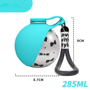 อุปกรณ์สำหรับสัตว์เลี้ยง: ที่จ่ายน้ำแบบพกพาสำหรับสุนัขที่ต้องออกไปข้างนอก ตะขอสแตนเลส 304, ที่จ่ายน้ำแบบพับได้ทรงกลม - Product Image 6