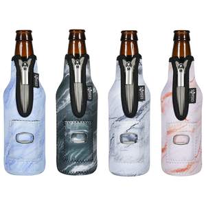 Beer Bottle Sleeves Neoprene Insulator Sleeves Bottle Jackets Sleeves 12 OZ Beverage <b>Can</b> <b>Cooler</b> with Built in Bottle Opener - Product Image 1