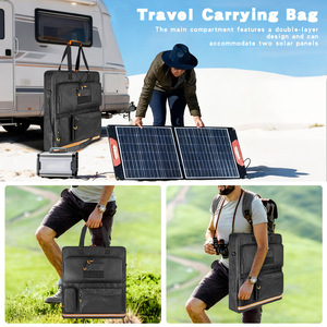 <b>Solar</b> Backpack <b>Foldable</b> <b>Solar</b> <b>Panel</b> Case Waterproof Storage Bag For Outdoor Camping Travel - Product Image 4