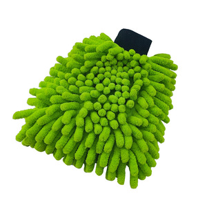 Gant de lavage de voiture en chenille double face épaissi vert émeraude 27x23.5x6 Outil de nettoyage imperméable - Product Image 4