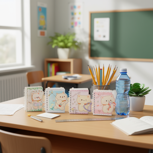 Mi Casita Spiral Notebook Lined Pages Cartoon Cat Design For Writing School Use - Product Image 2