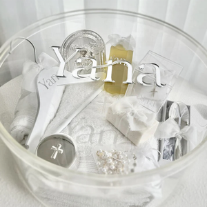 Caja de Acrílico Transparente Redonda Personalizada para <span class=keywords><strong>Bautizo</strong></span> con Tapa Esmerilada - Product Image 5