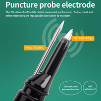 Testeur multifonctionnel de pH pour sol et aliments avec électrode à sonde de pénétration pour la détection de pâte, viande, fruits, fromage