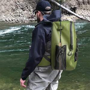 Sac à dos de pêche imperméable avec porte-canne, 4 boîtes à pêche et organisateur, tissu TPU 600D, échantillon gratuit - Product Image 2