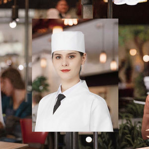 Conjunto de Gorro y Delantal de Chef Estilo Japonés de Alta Calidad, Tela Oxford Transpirable, Logotipo Personalizado para Adultos - Product Image 2