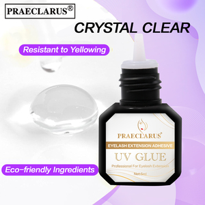 Colle à cils UV super résistante, liquide, imperméable, végane, séchage rapide, transparente, noire, violette, bleue, matériau PMMA avec étiquette privée - Product Image 1