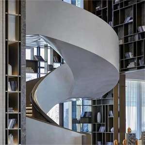 <span class=keywords><strong>Escaleras</strong></span> <span class=keywords><strong>helicoidales</strong></span> para interiores <span class=keywords><strong>de</strong></span> <span class=keywords><strong>diseño</strong></span> moderno y personalizado, peldaños <span class=keywords><strong>de</strong></span> madera duraderos con reducción <span class=keywords><strong>de</strong></span> ruido y superficie antideslizante para villas - Product Image 3