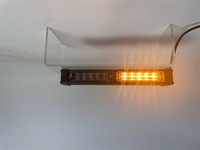Golddeer 294mm 3watt ámbar 8 Leds Visor Luces Advertencia Strobe Beacon Split Mount Deck Dash Lamp Grille Lights Camión de bomberos