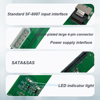 KBQCONN Mehrschichtige Schwarze PCB SATA SAS Backplane Unterstützt SATA I II III SAS I II Stabile Übertragungsrate Server HDD Backboard