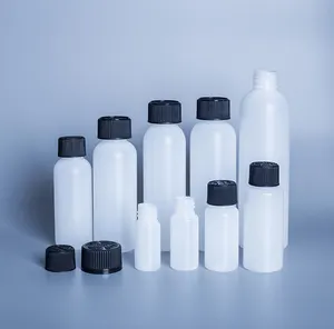 Leere HDPE-Quetsch flasche 60ml 100ml 200ml für Pulver massage öl mit kinder sicherer Kappe für Hersteller chemischer Plastik flaschen